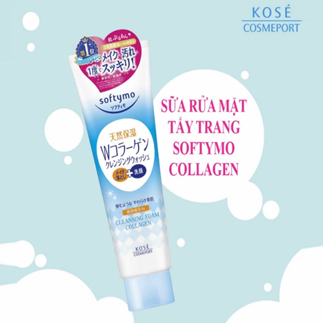 SỮA RỬA MẶT TẨY TRANG DƯỠNG ẨM DA SOFTYMO CLEANSING FOAM HYALURONIC ACID 190G