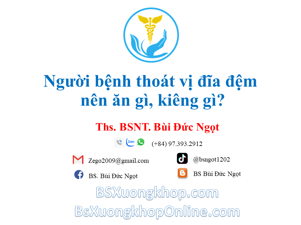 Thoát vị đĩa đệm nên ăn gì kiêng gì