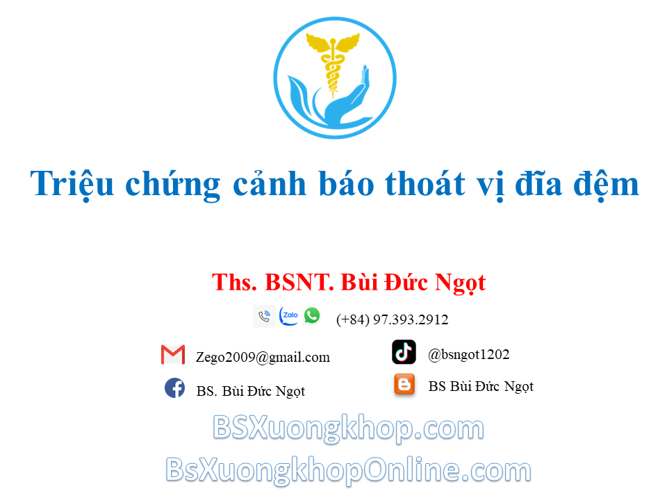 Triệu chứng cảnh báo thoái vị đĩa đệm