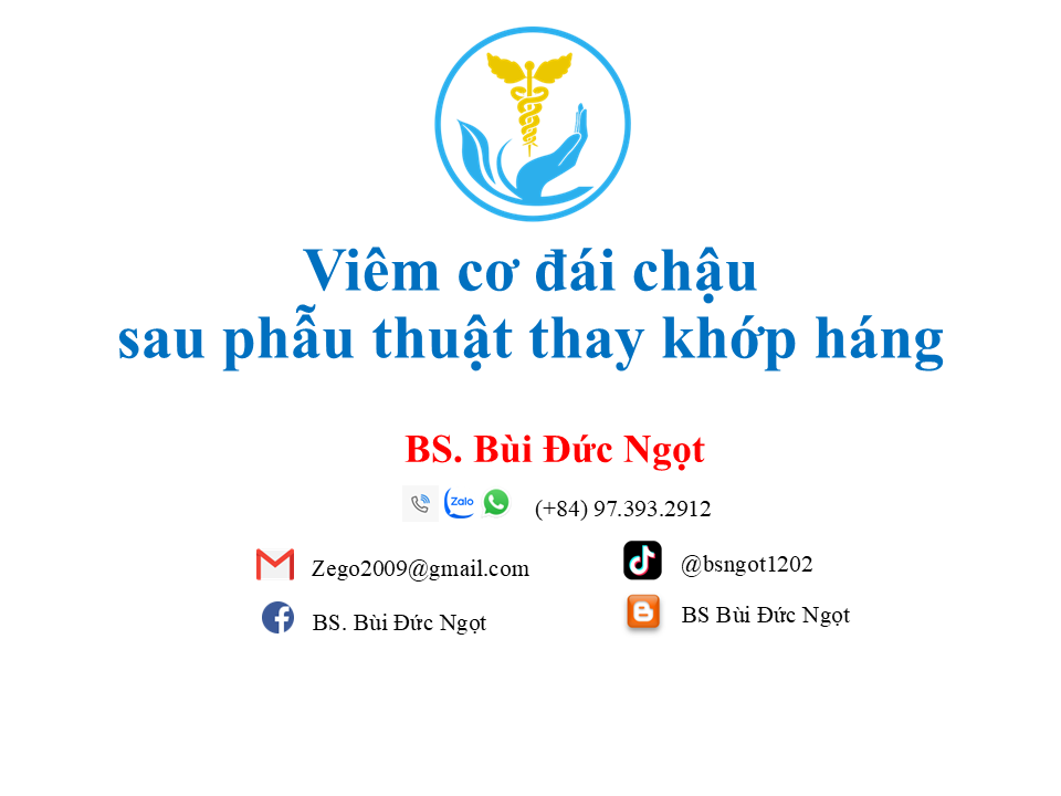 Viêm gân cơ đái chậu sau mổ thay khớp háng