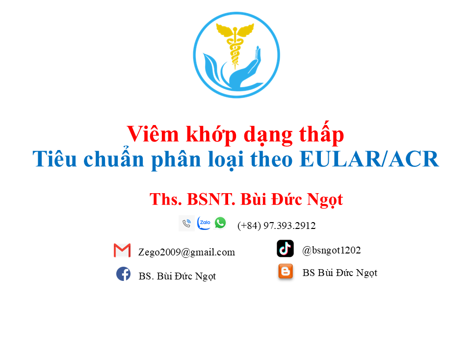 Tiêu chuẩn phân loại Viêm khớp dạng thấp (EULAR/ACR): Hướng dẫn chi tiết