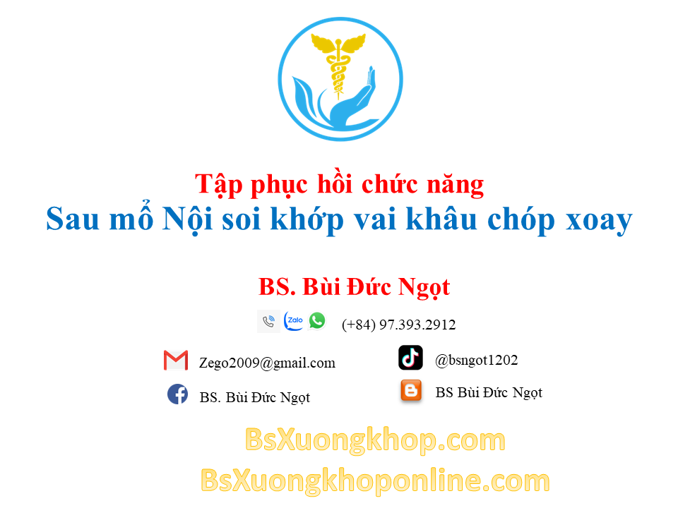 Tập phục hồi chức năng sau nội soi khớp vai khâu chóp xoay