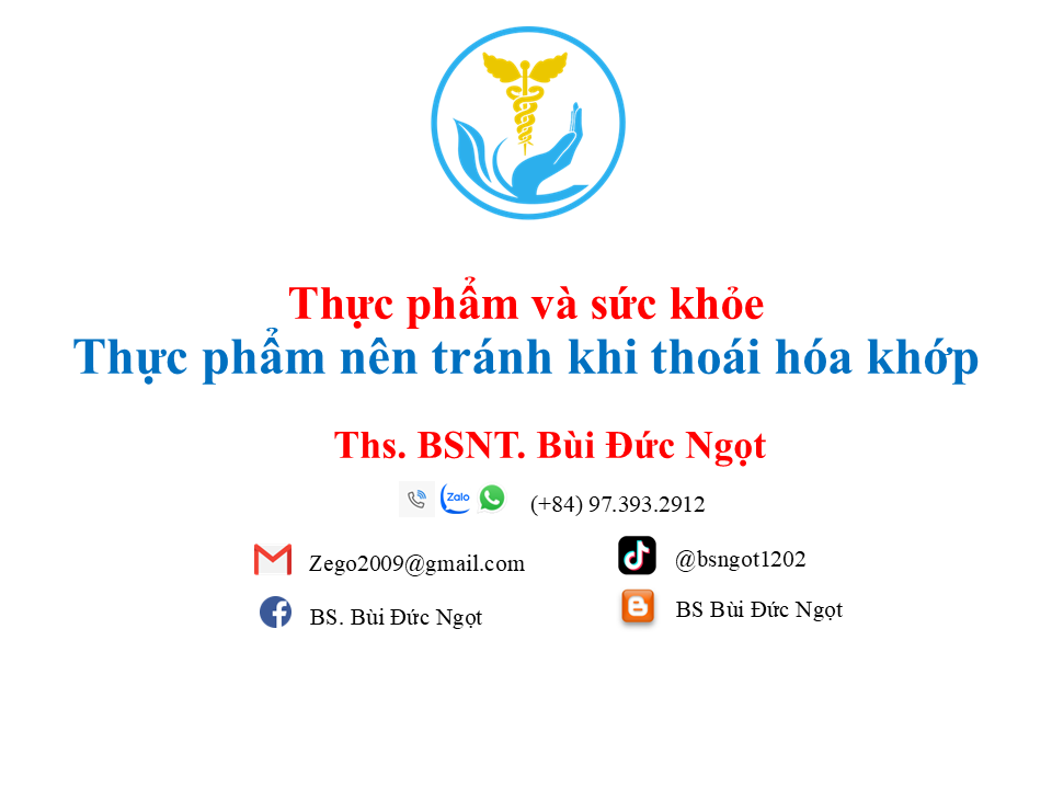 Thực phẩm nên tránh khi thoái hóa khớp là gì? Chuyên gia giải đáp