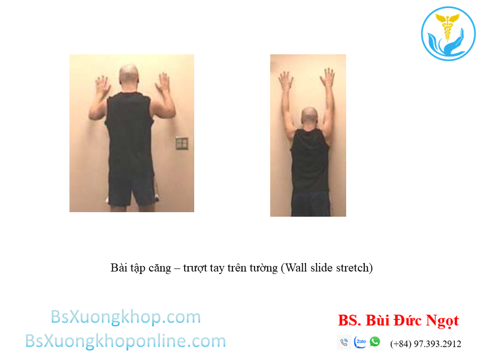 Bài tập căng trượt khớp vai trên tường