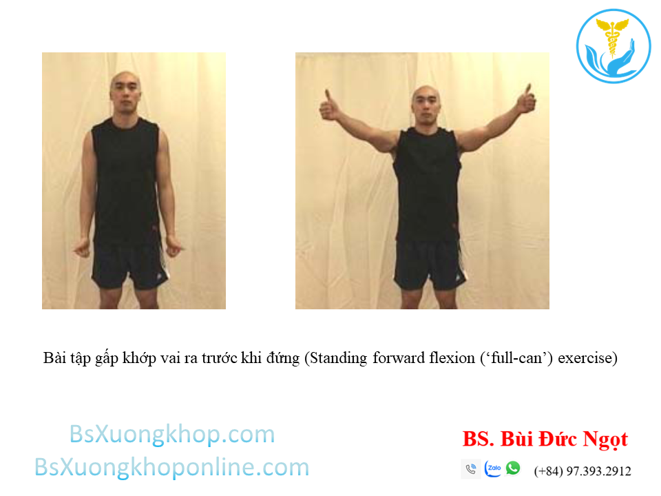 Bài tập gấp khớp vai ra trước khi đứng