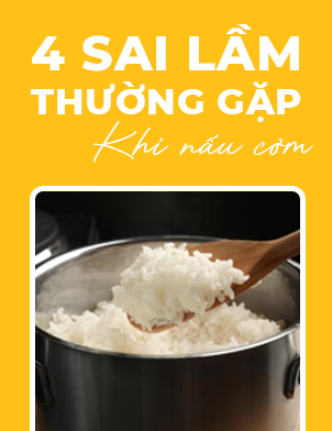 4 sai lầm thường gặp khi nấu cơm