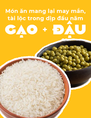 Combo gạo + đậu - Món ăn mang lại may mắn, tài lộc trong dịp đầu năm