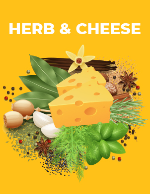 Sự kết hợp gia vị thảo mộc và phô mai trong ẩm thực