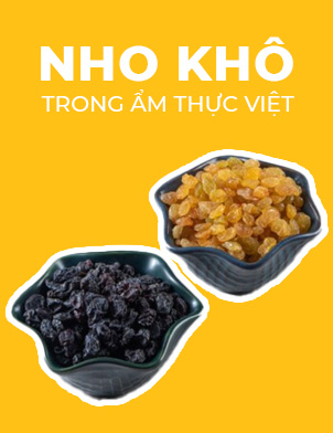 Nho khô trong Ẩm thực Việt Nam
