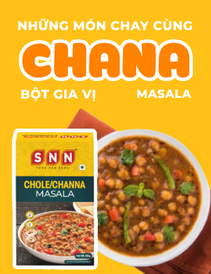 Hé lộ những món ăn chay với bột Gia vị Channa Masala Ấn Độ