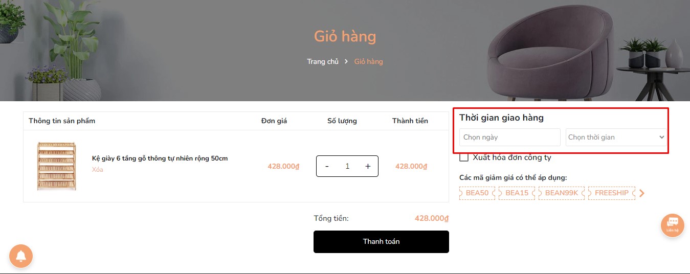 Thời gian giao hàng