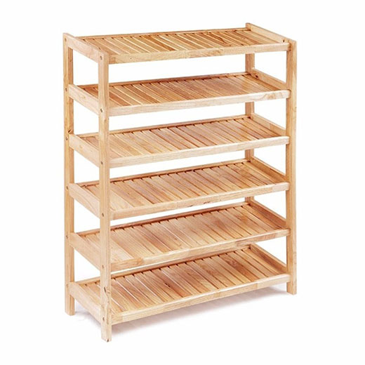 Kệ giày 6 tầng gỗ thông tự nhiên rộng 50cm