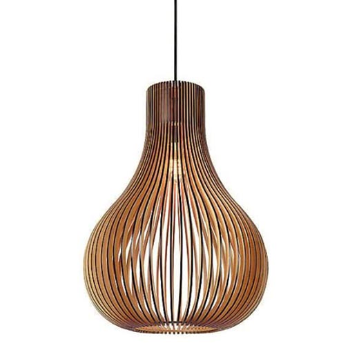 Đèn gỗ trang trí thả trần Plywood nhập khẩu