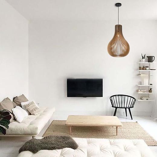 Đèn gỗ trang trí thả trần Plywood nhập khẩu
