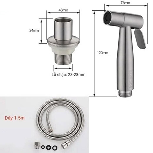 Vòi xịt cho chậu rửa chén Inox 304 Hobby
