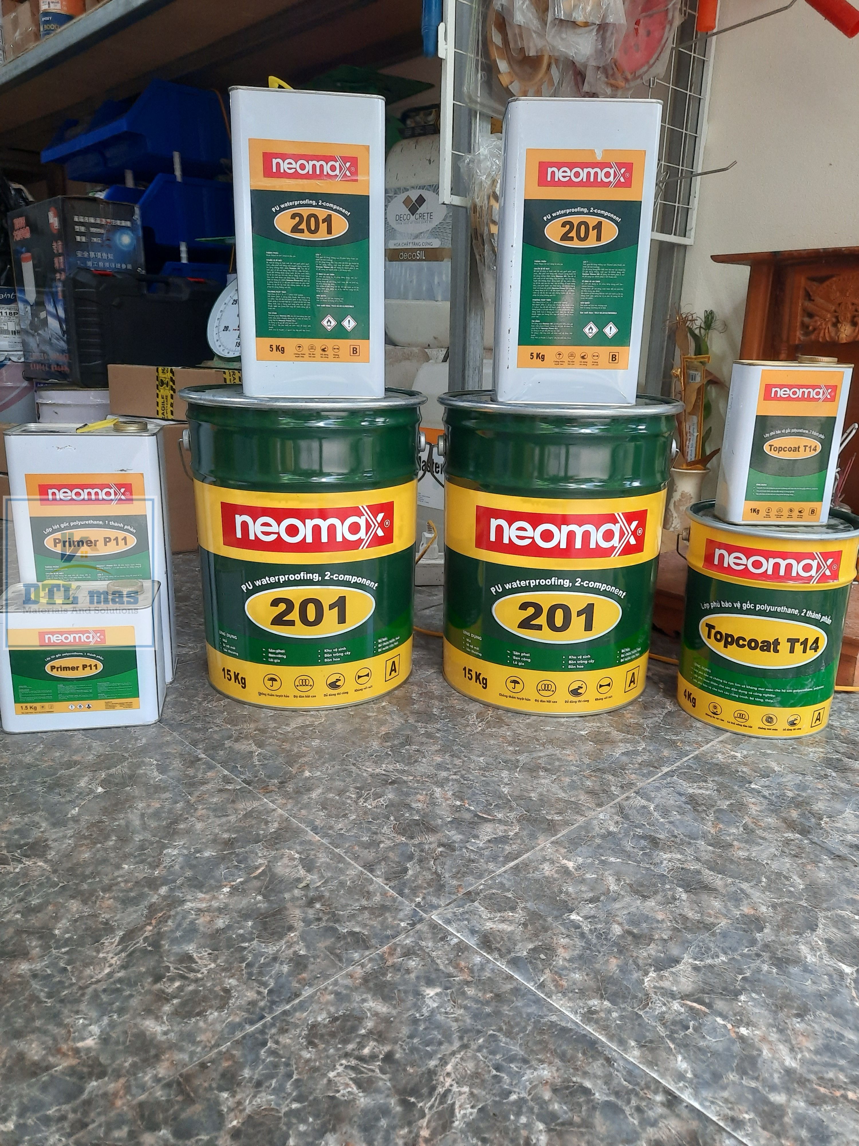 Neomax Neomax 201 Bộ 20Kg – Sơn chống thấm PU Polyurethane 2 thành phần ...