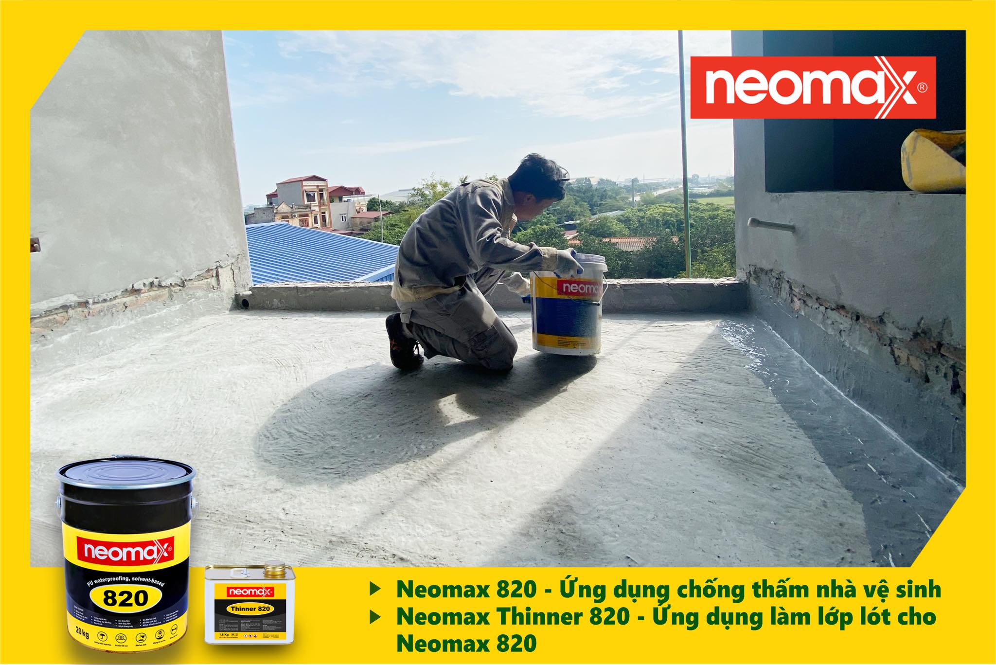 Neomax Clean Neomax Thinner 820 - Hộp 4Kg - Dung Môi Pha Chống Thấm Gốc Polyurethane ...