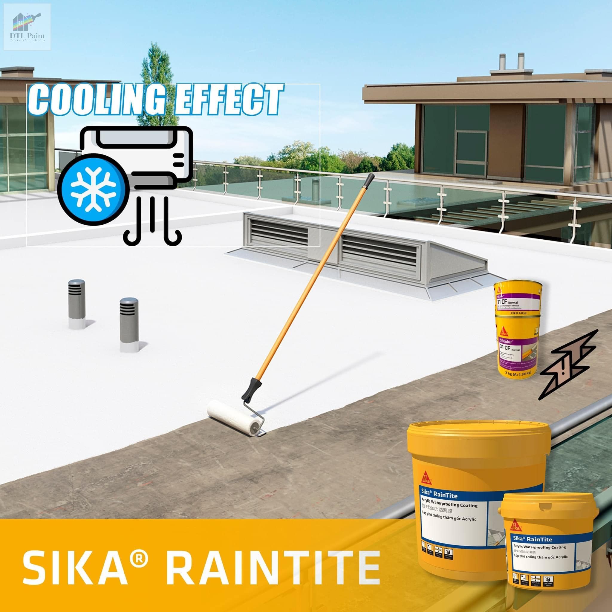 Sika Rainscreen Sika Raintile 20kg - Sơn chống thấm đàn hồi gốc Acrylic, kháng UV ...