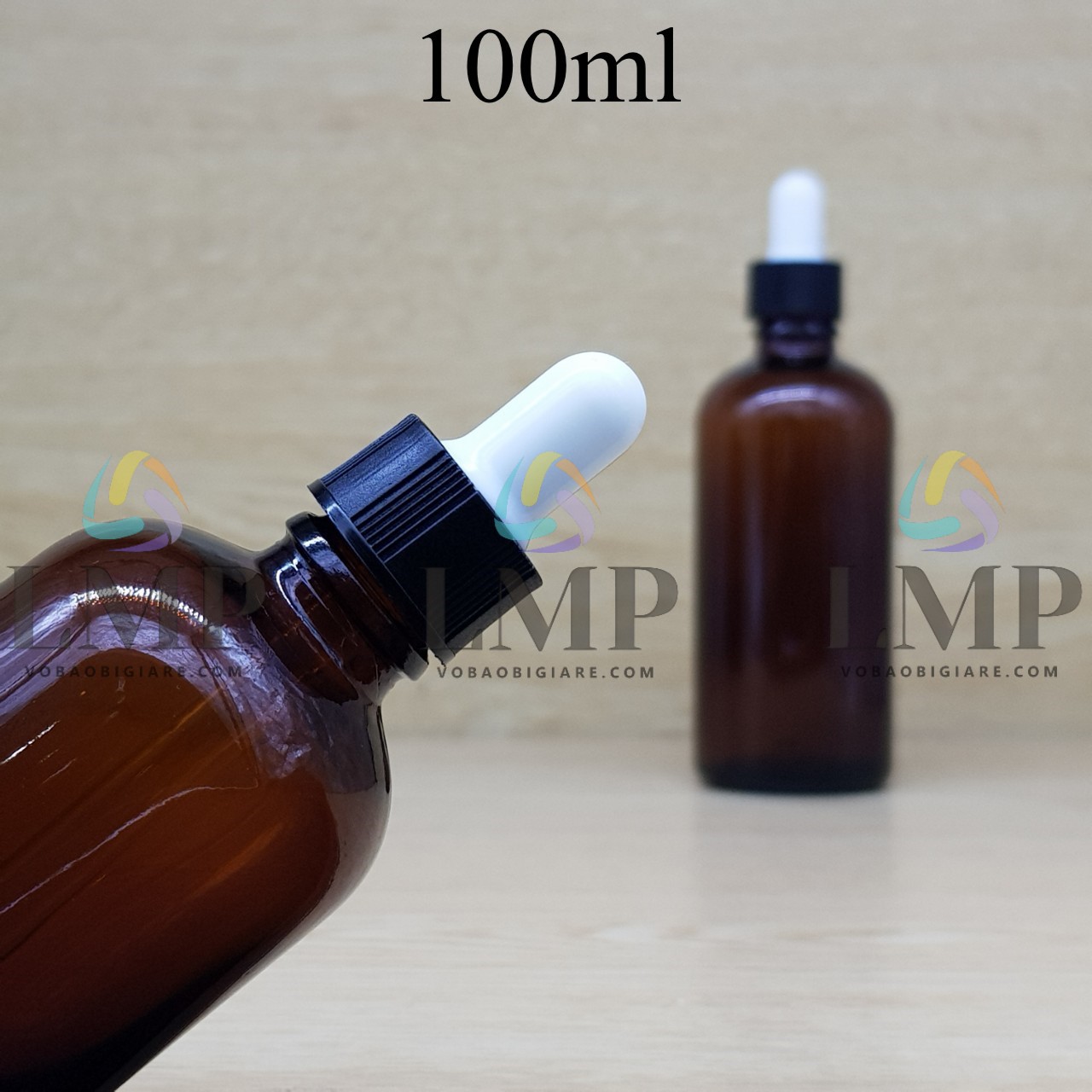 Chai tinh dầu nắp bóp khoen nhựa sọc 100ml