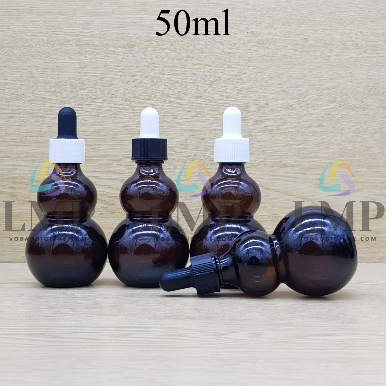 Chai hồ lô nắp bóp khoen nhựa sọc 50ml