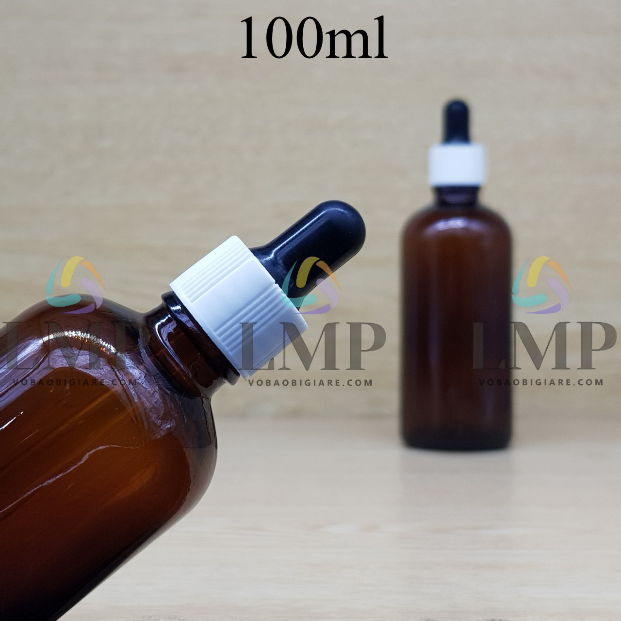 Chai tinh dầu nắp bóp khoen nhựa sọc 100ml
