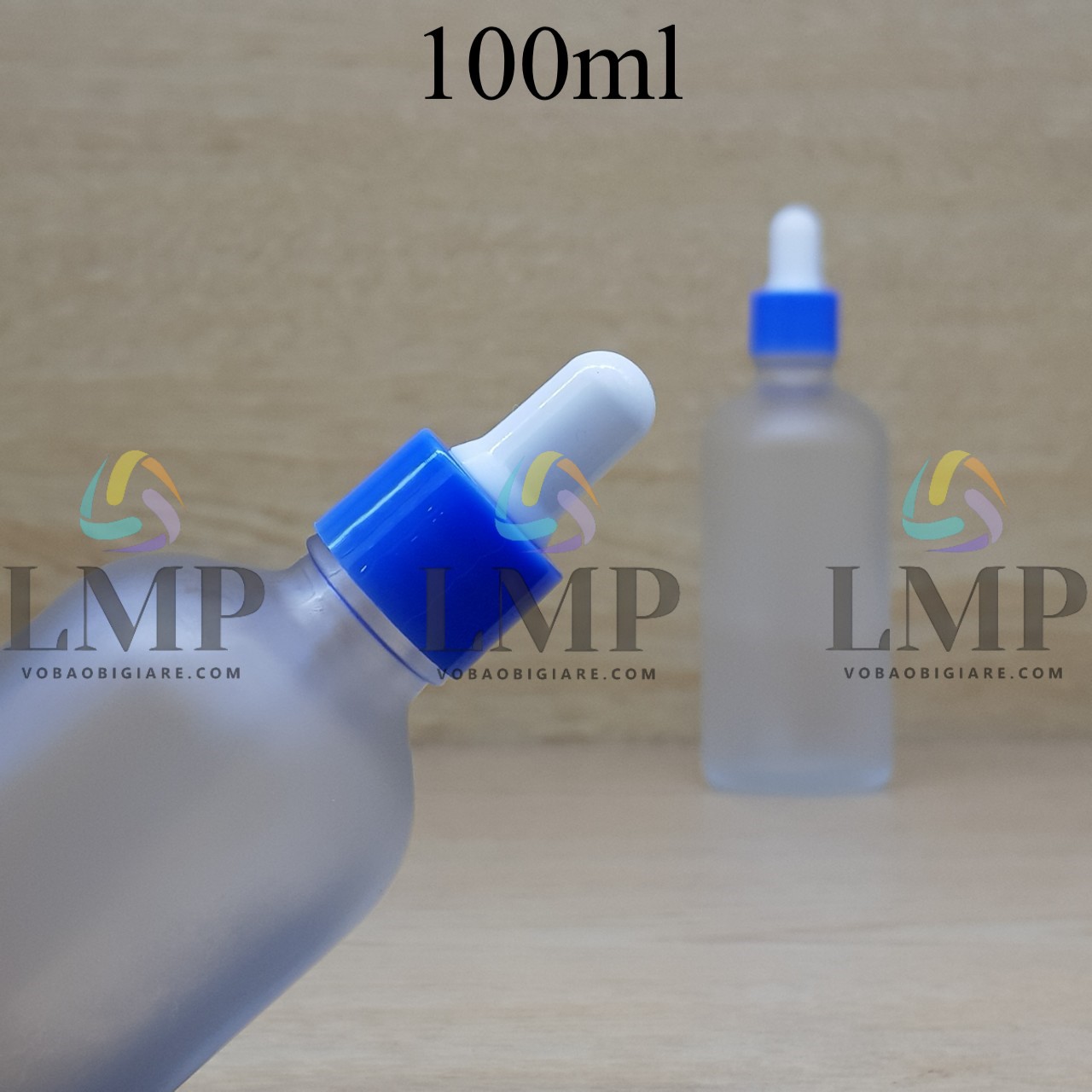 Chai tinh dầu phun mờ nắp bóp khoen nhựa trơn 100ml