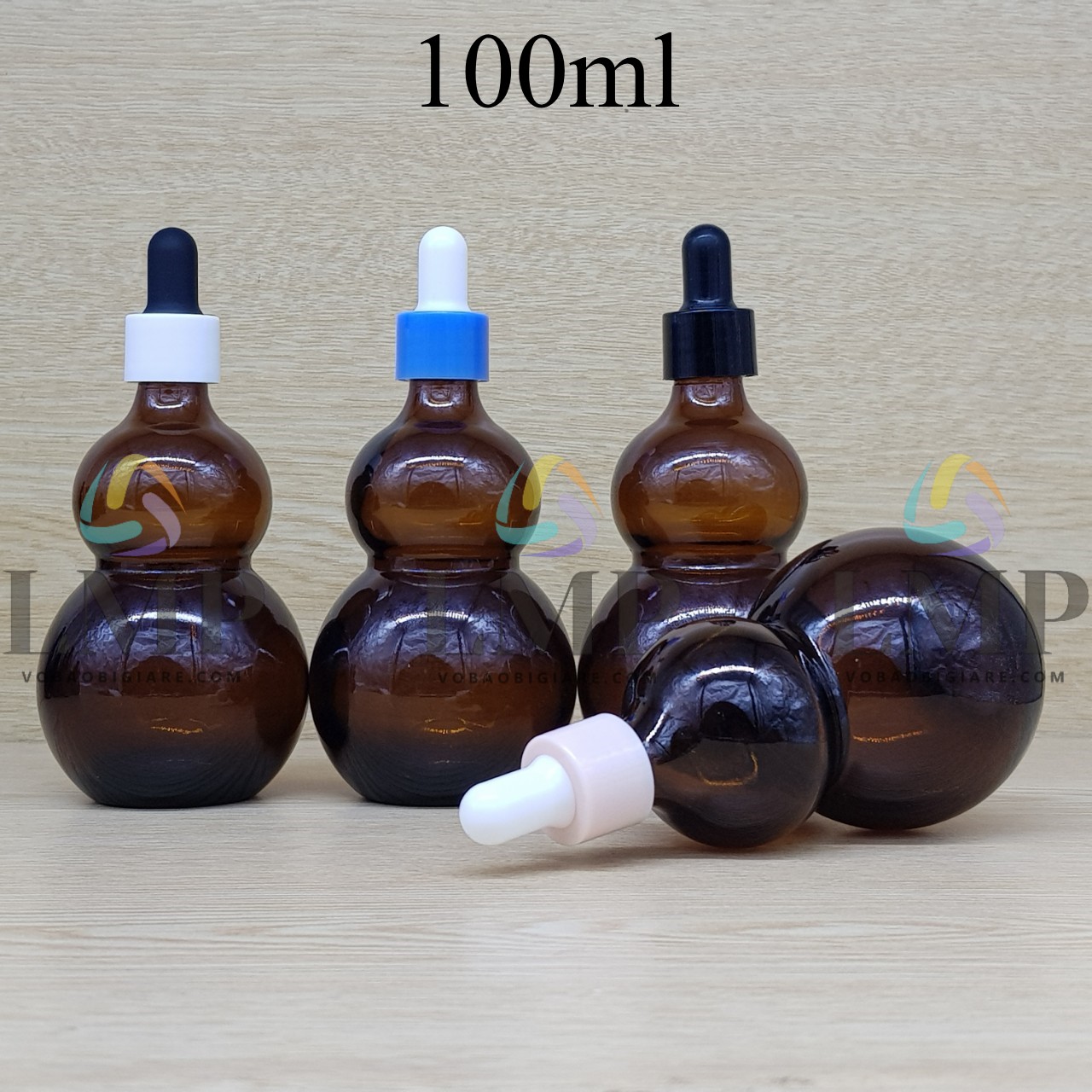 Chai hồ lô nắp bóp khoen nhựa trơn 100ml