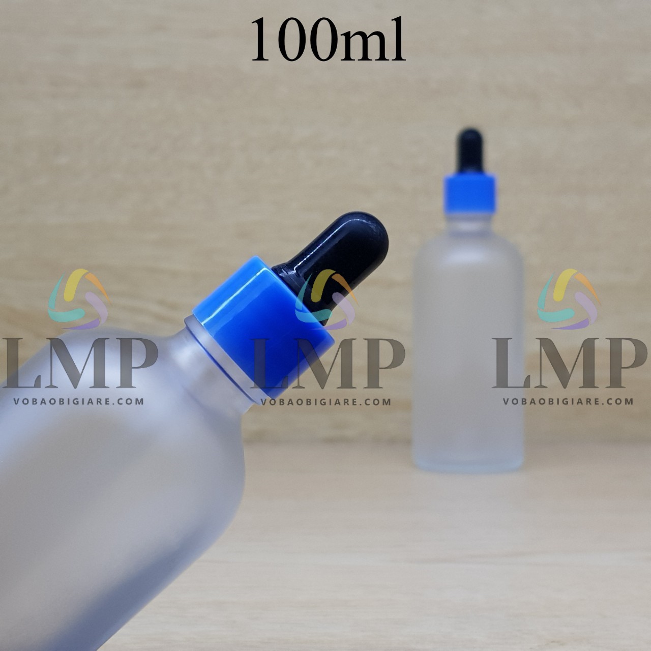 Chai tinh dầu phun mờ nắp bóp khoen nhựa trơn 100ml