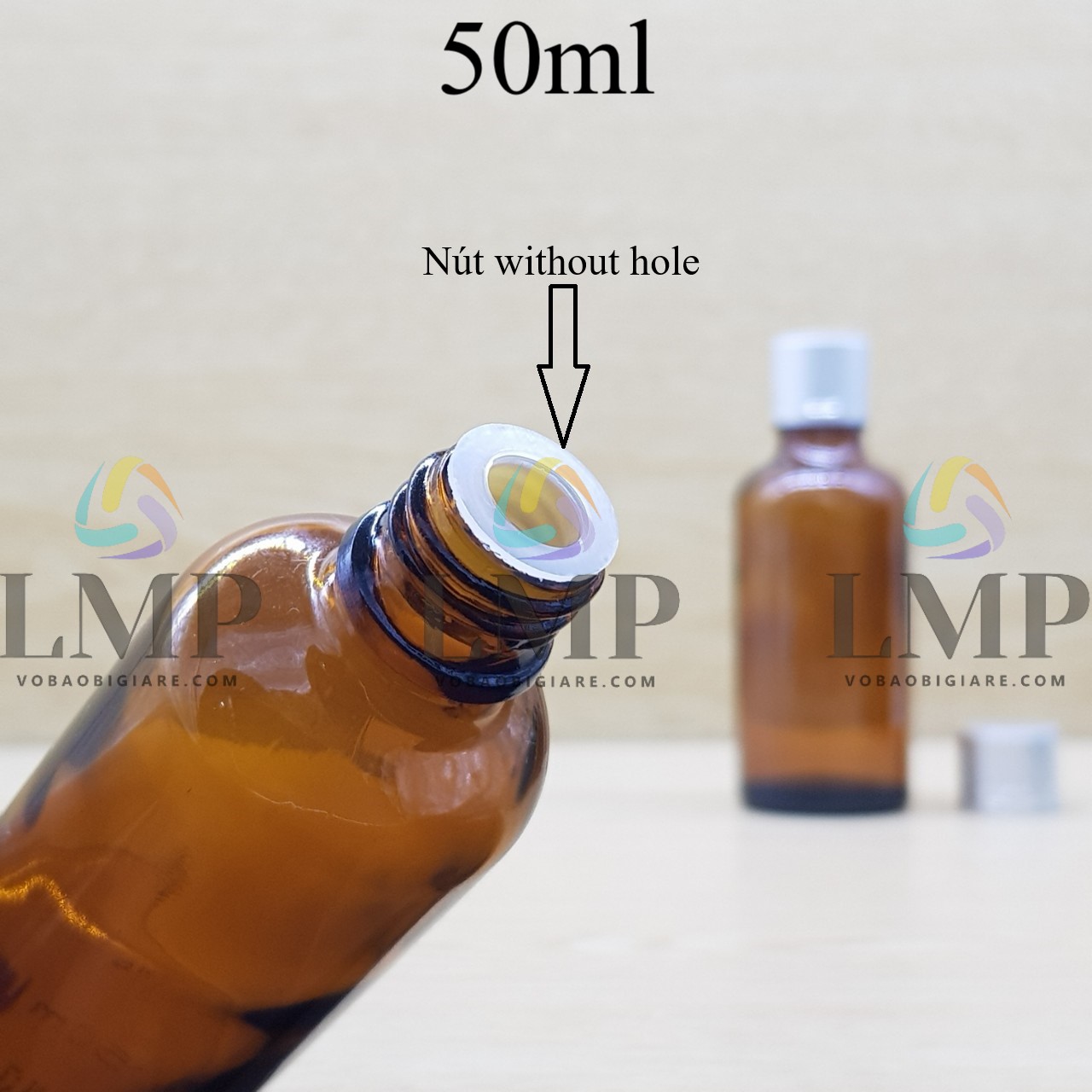 Chai tinh dầu nắp xi 2 viền 50ml