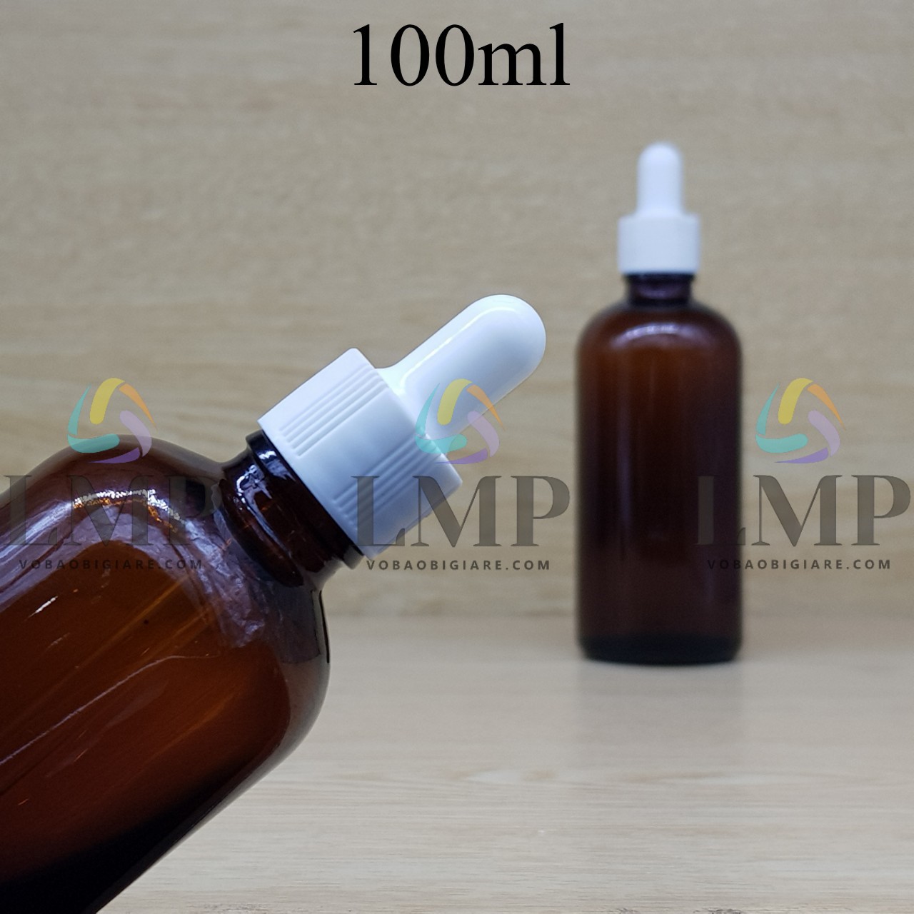 Chai tinh dầu nắp bóp khoen nhựa sọc 100ml