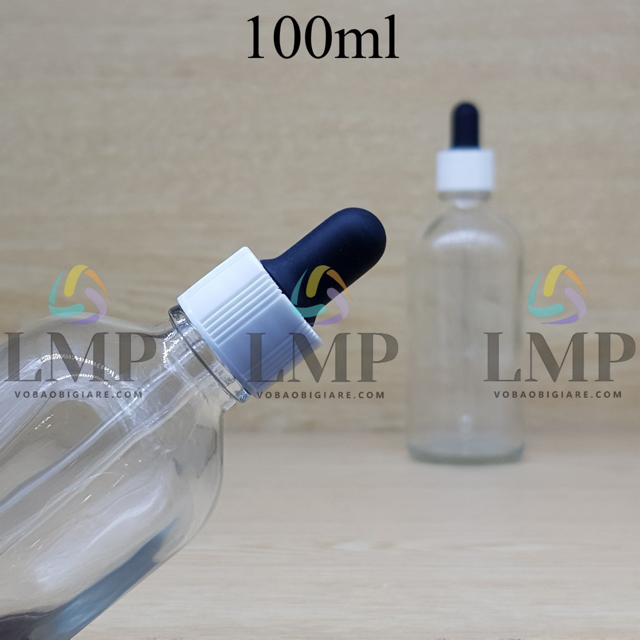 Chai tinh dầu nắp bóp khoen nhựa sọc 100ml
