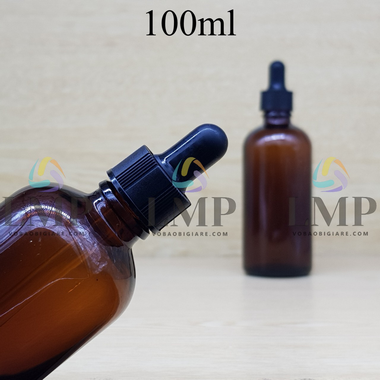 Chai tinh dầu nắp bóp khoen nhựa sọc 100ml