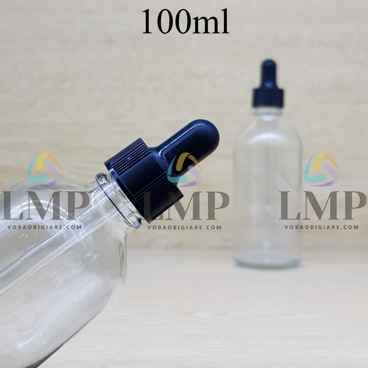Chai tinh dầu nắp bóp khoen nhựa sọc 100ml