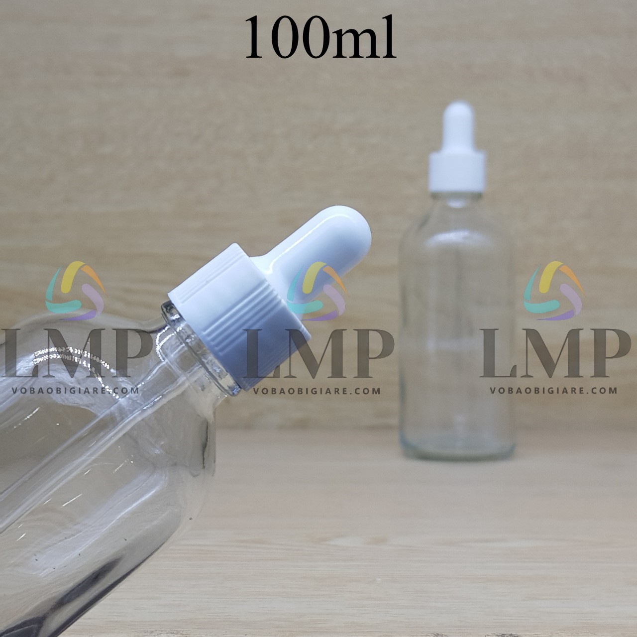 Chai tinh dầu nắp bóp khoen nhựa sọc 100ml