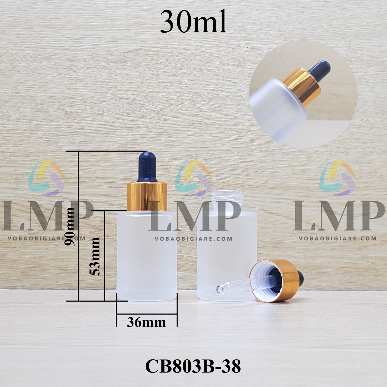 Chai thủy tinh nắp bóp khoen nhôm