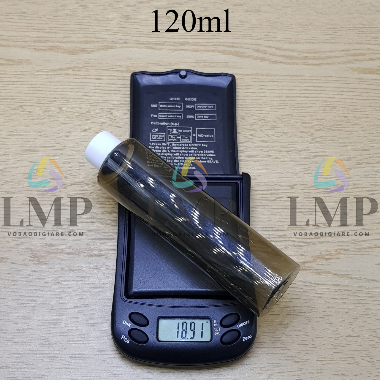 Chai PETG vai ngang nắp vặn trơn