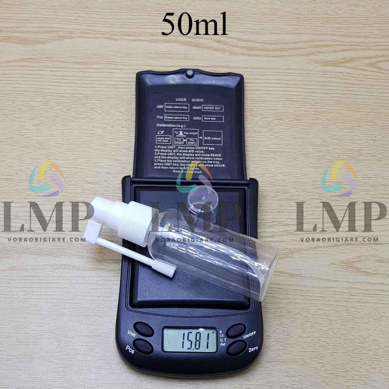 Chai vai tròn đầu xịt mũi 360 độ 50ml