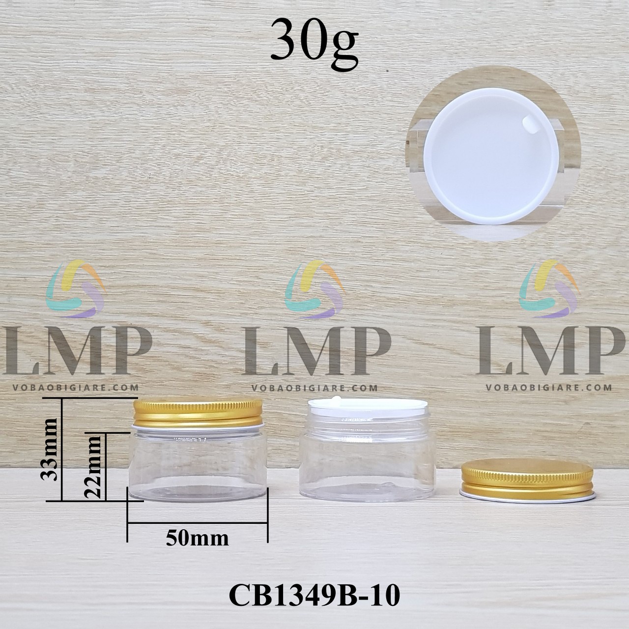 Hũ PET nắp nhôm 30g
