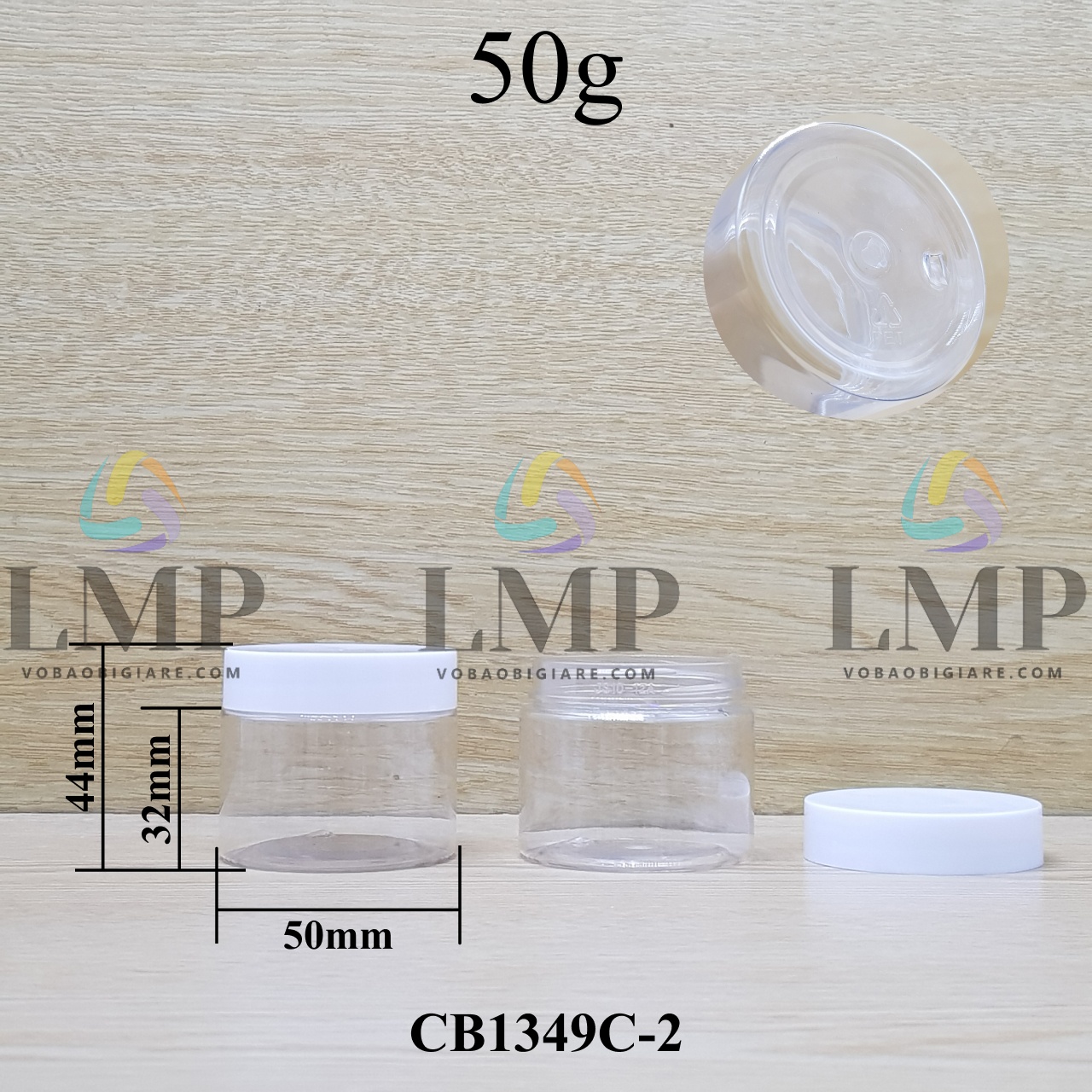 Hũ PET nắp nhựa 50g