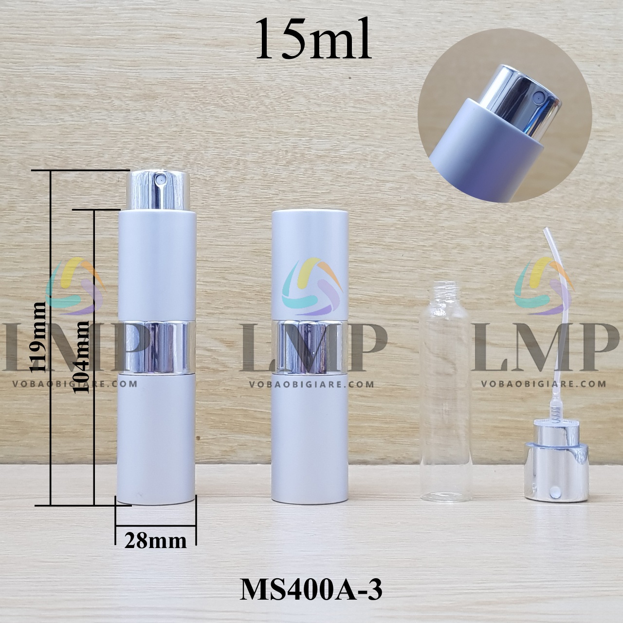 Chai nước hoa CK tròn 15ml