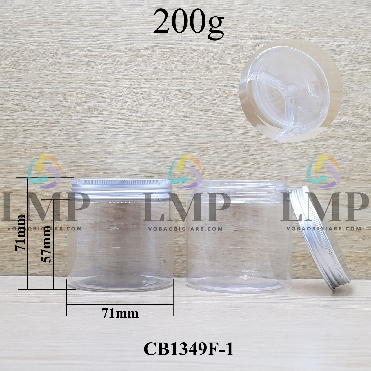 Hũ PET nắp nhôm 200g