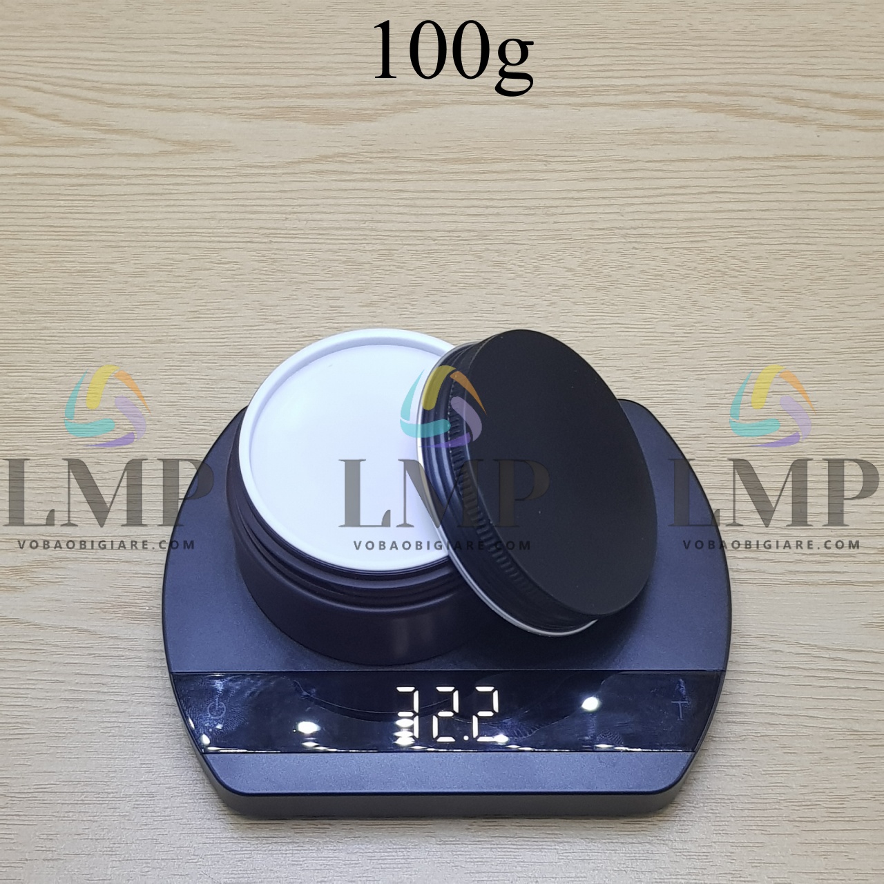 Hũ PET thân mờ nắp nhôm cuốn 100g