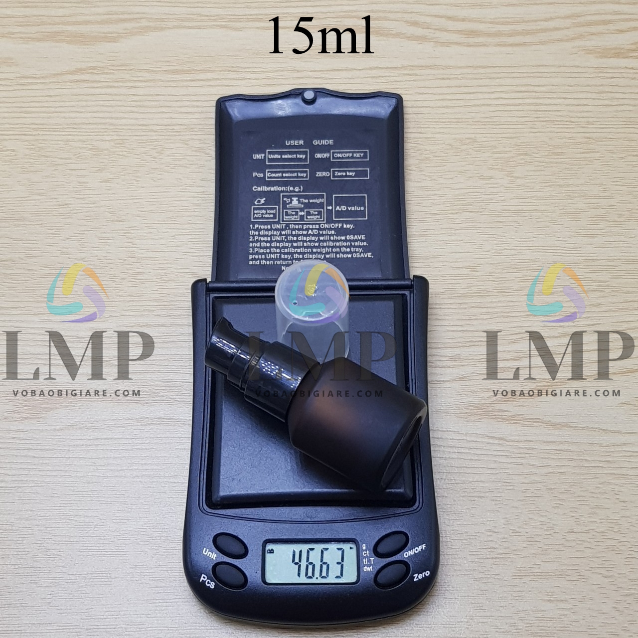 Chai thủy tinh vát đầu xịt giọt 1 viền 15ml