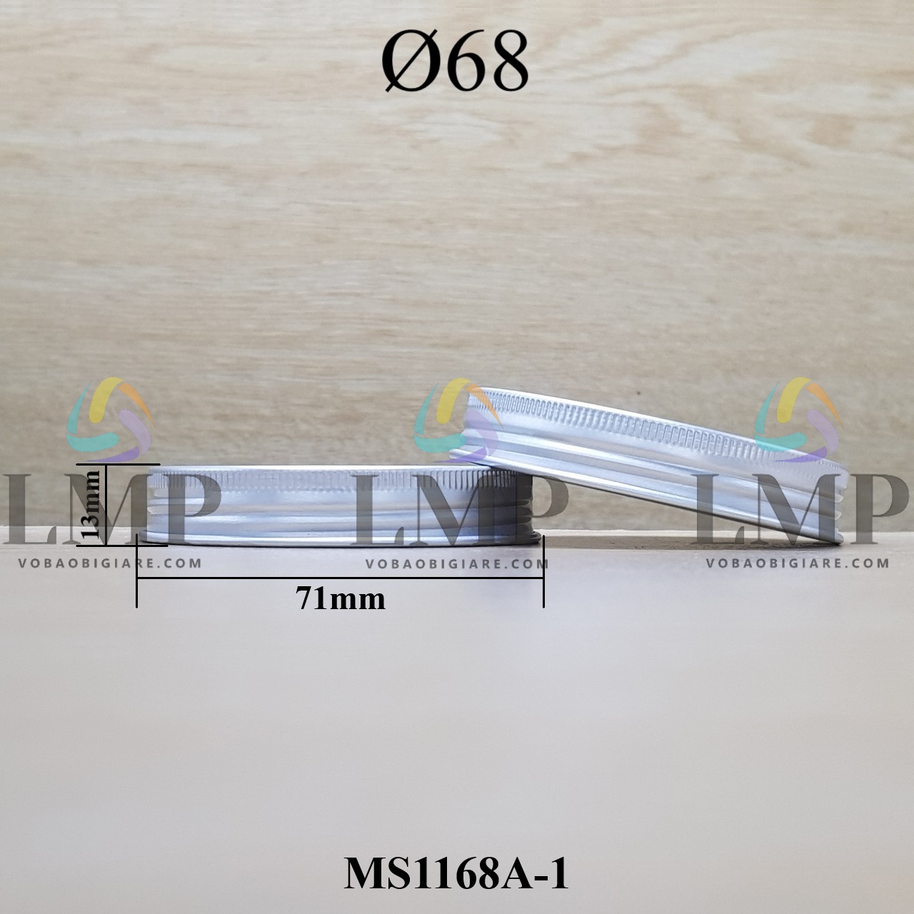 Nắp nhôm cuốn Ø68