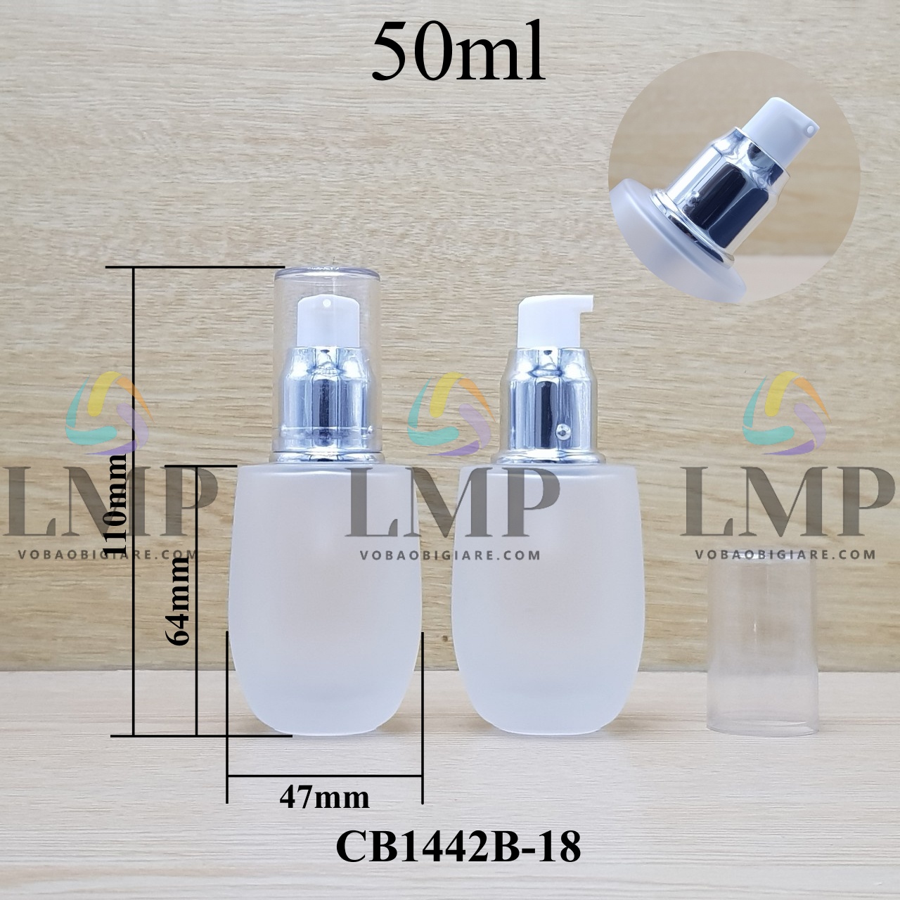 Chai thủy tinh bầu đầu xịt giọt xi