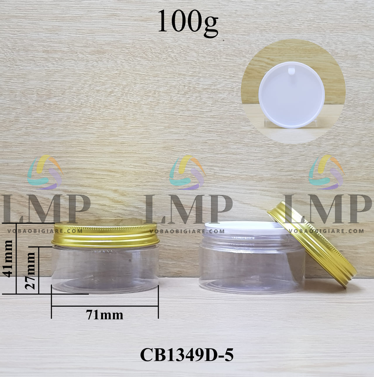 Hũ PET nắp nhôm 100g