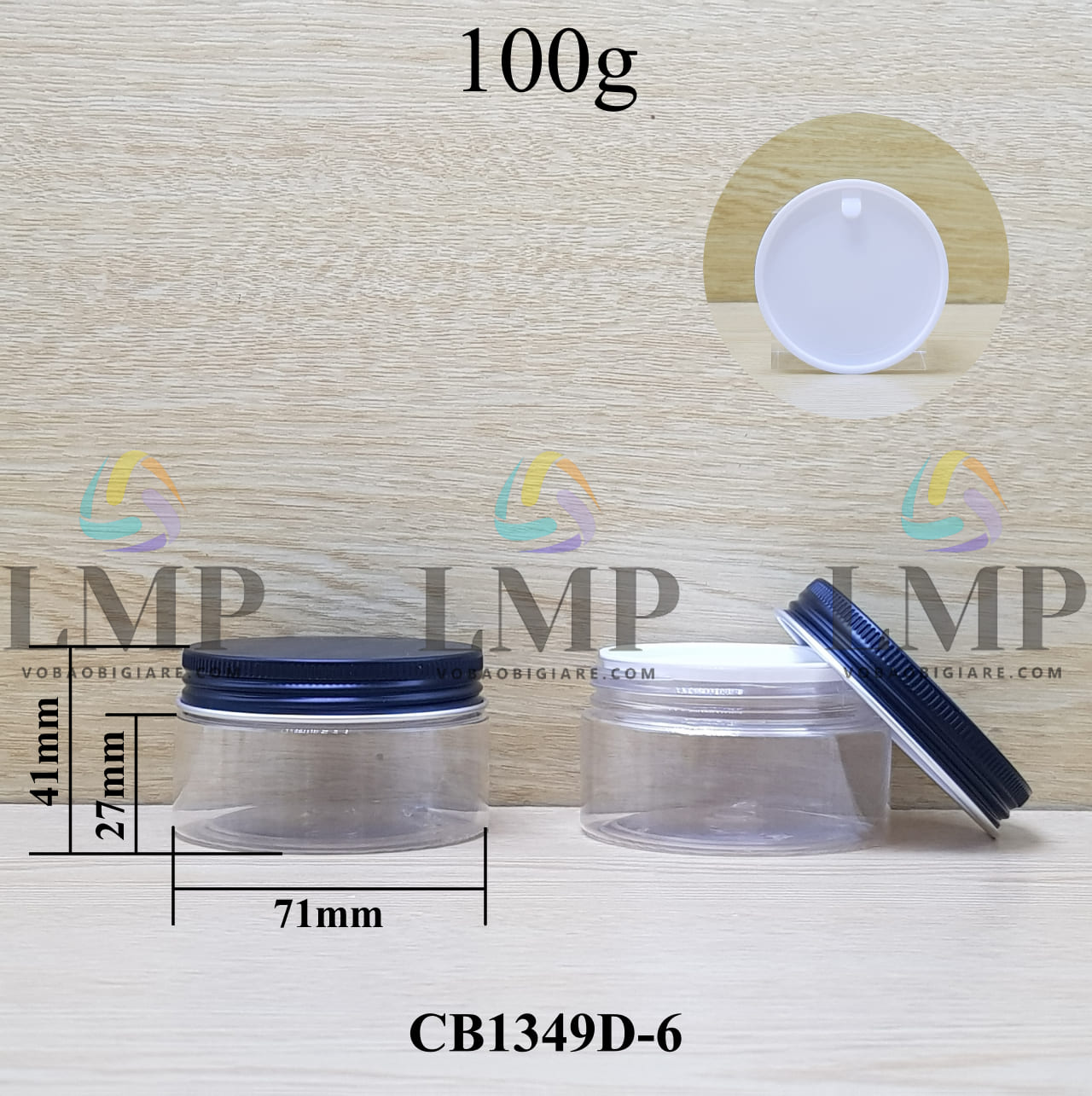 Hũ PET nắp nhôm 100g