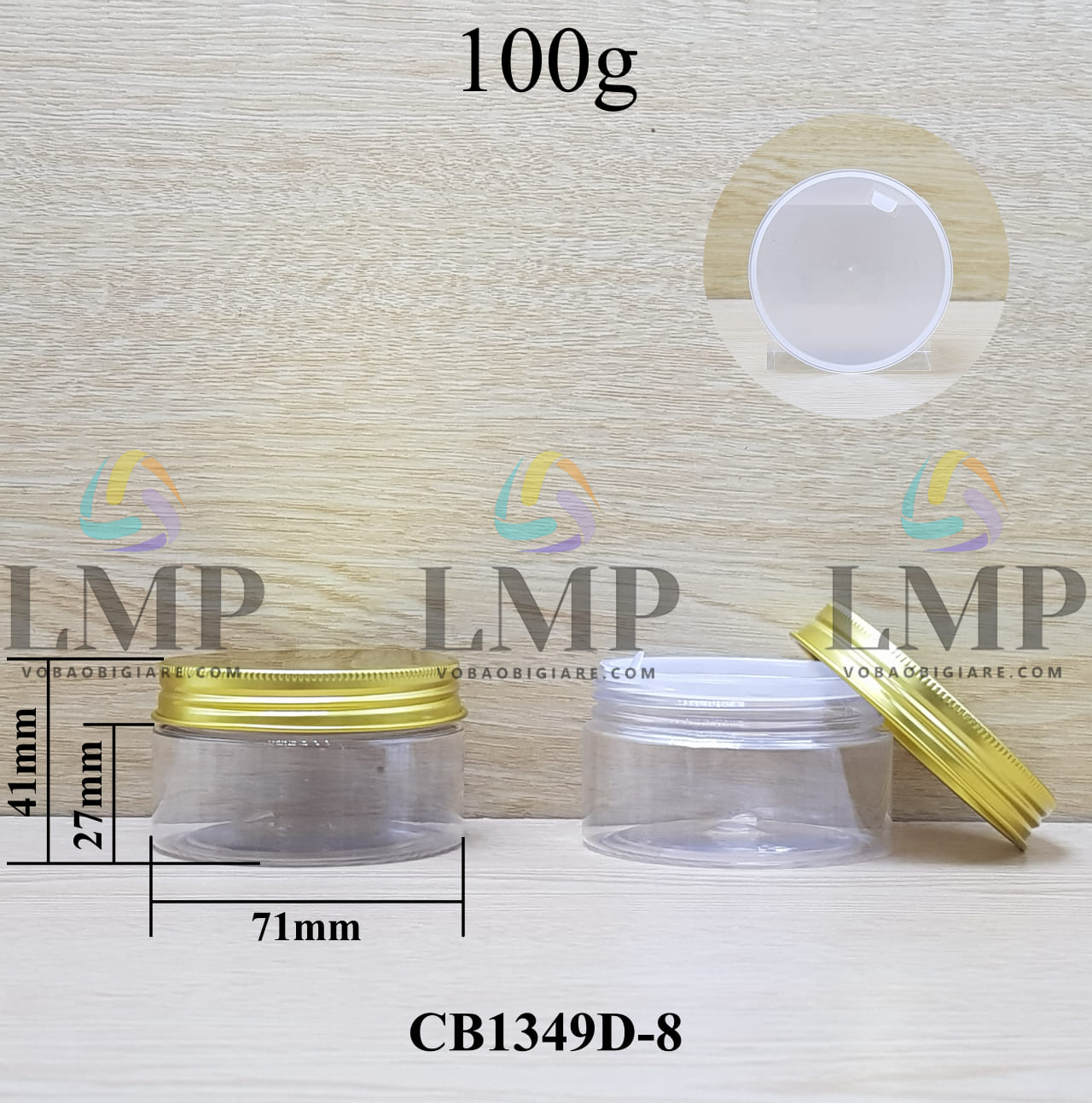 Hũ PET nắp nhôm 100g