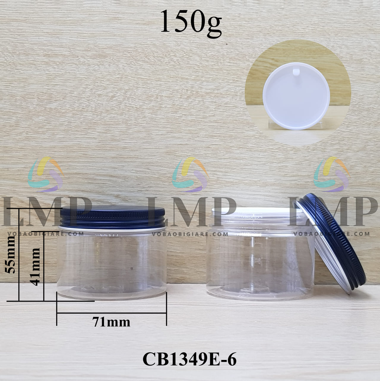 Hũ PET nắp nhôm 150g