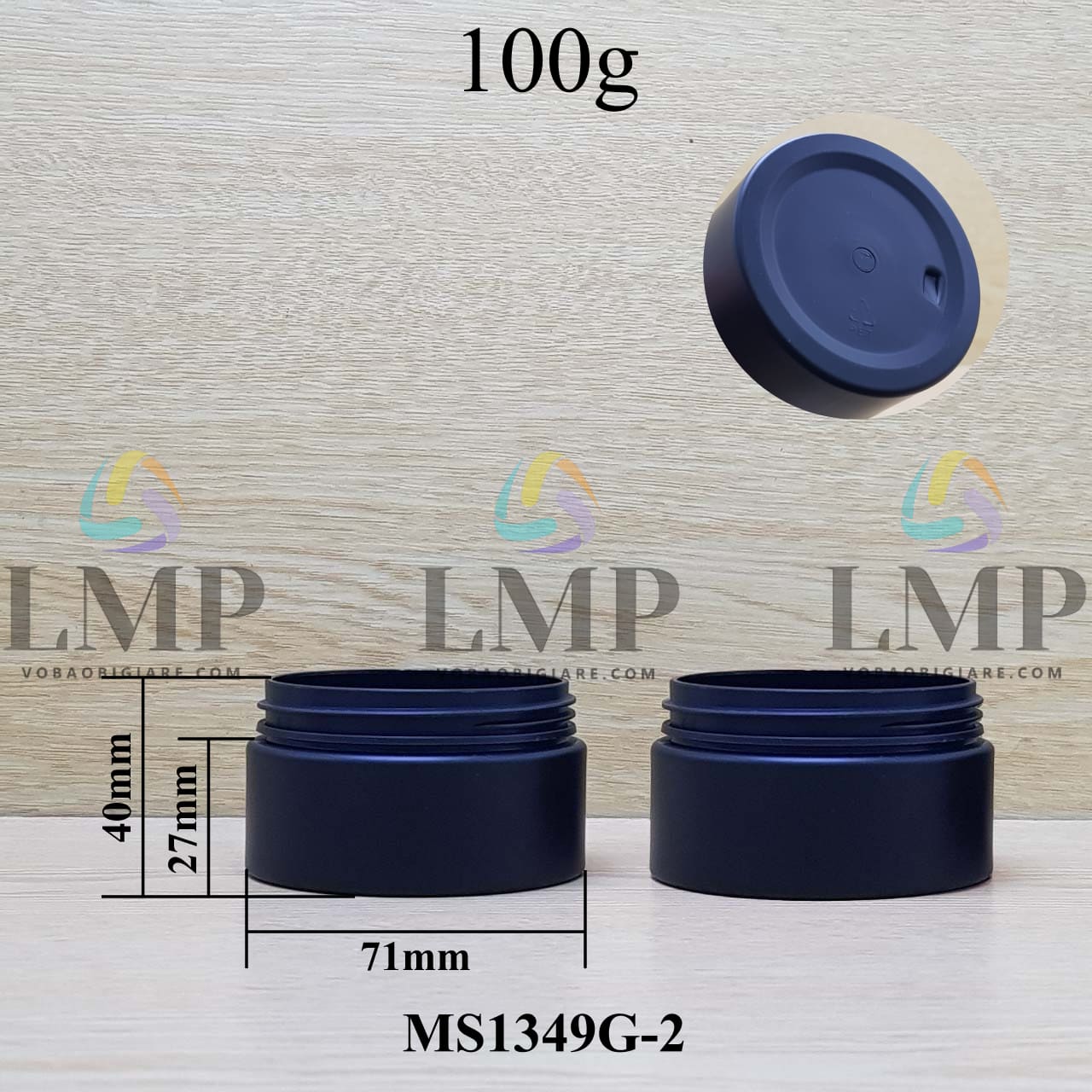 Thân hũ PET phun mờ 100g cổ Ø68